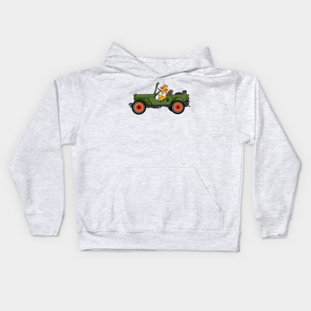 Jeep Animal Kids Hoodie by AltTabStudio